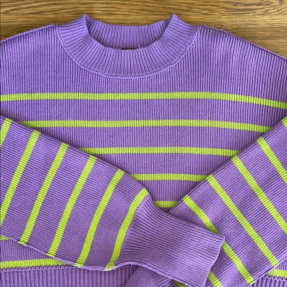 Free People: Stripe Easy Street Crop Pullover